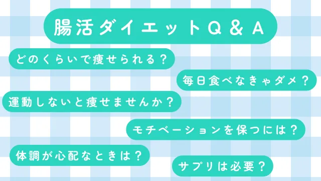 腸活ダイエット Q&A インフォグラフィック よくある質問