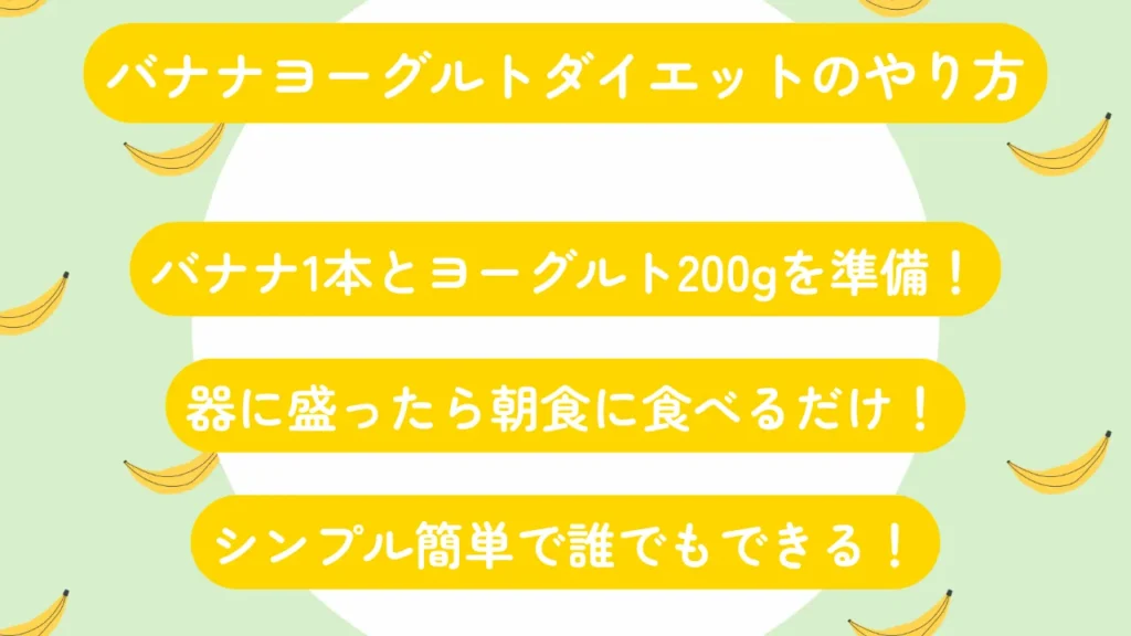 バナナヨーグルトダイエットのやり方