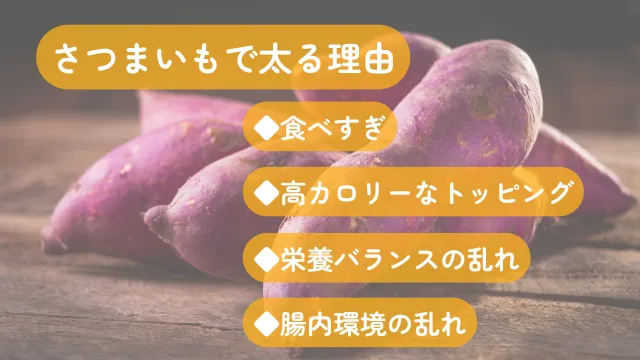 さつまいもダイエット 太る理由 原因 インフォグラフィック